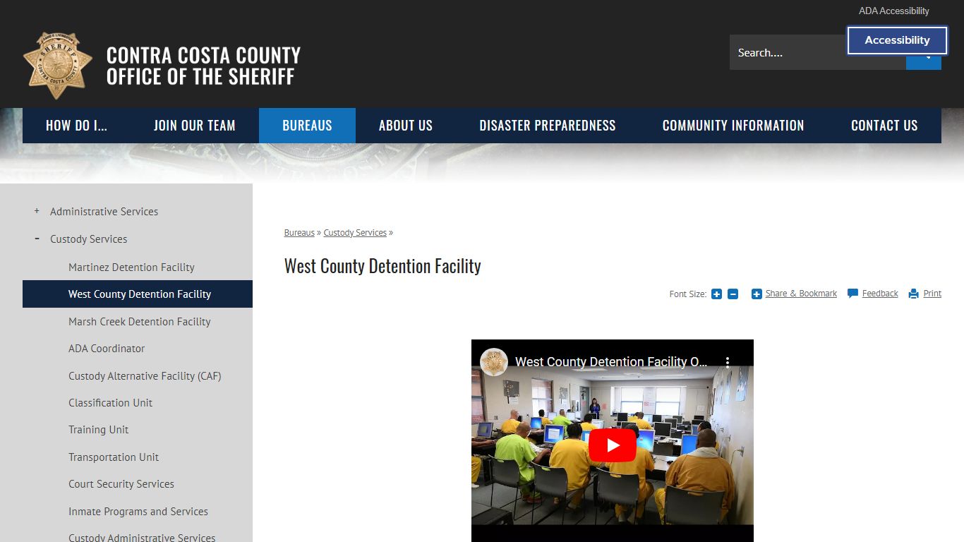 West County Detention Facility | Contra Costa Sheriff, CA